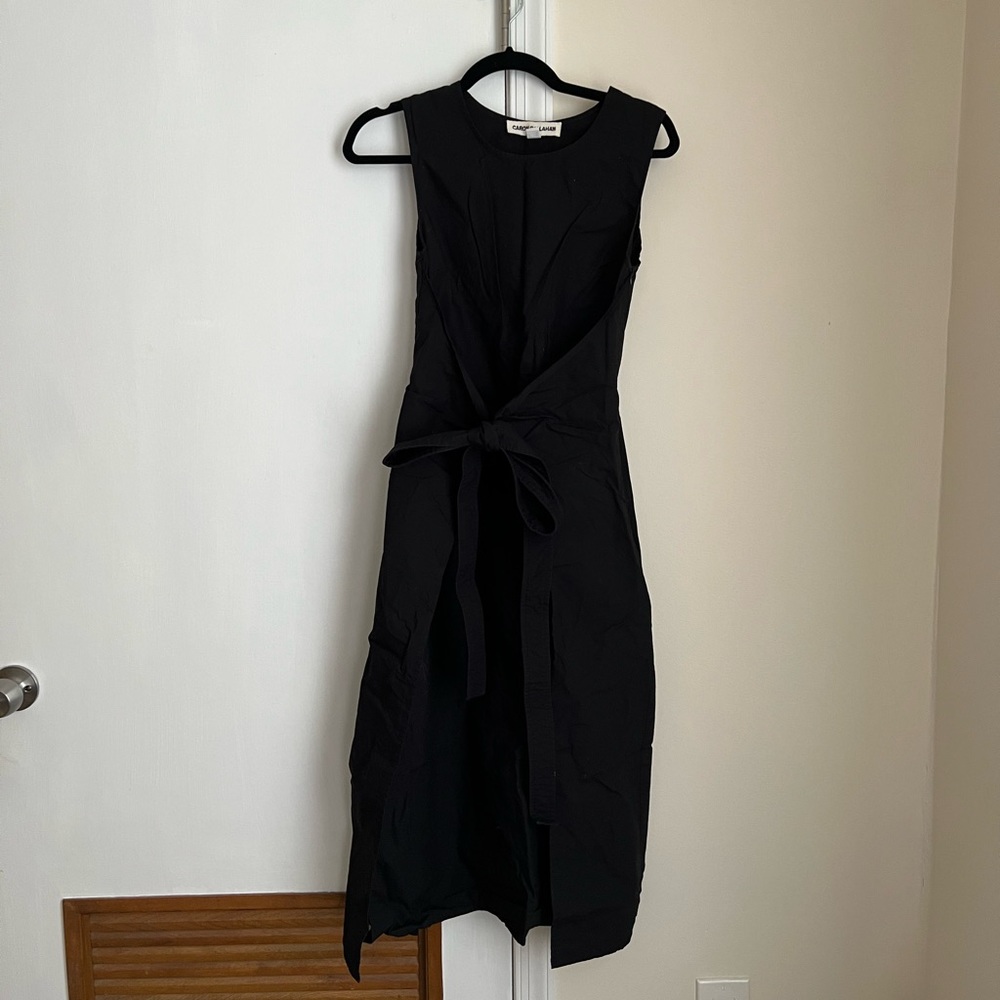 Caron Callahan Black Tie Dress